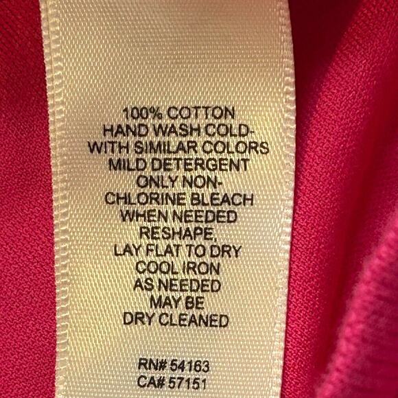 Eliza J NWT hot pink sleeveless crochet knit knee length dress size L - Picture 7 of 9